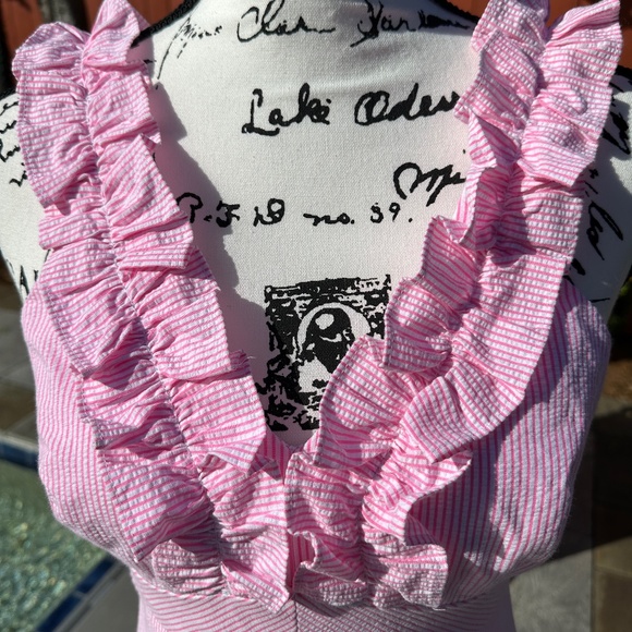 🔥🔥🔥NWT Lilly Pulitzer Phoebe Dress-Pink Lucky Seersucker-NEW WIth TAGS!!🔥 - Picture 5 of 8